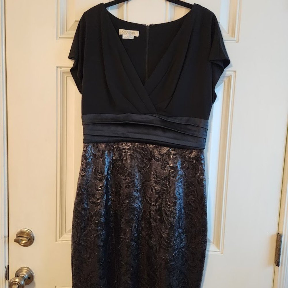Kay Unger Sequin Cocktail Dress